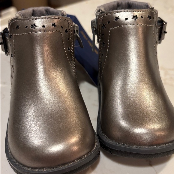 Stride Rite Steele Grey w Sparkle Ankle Boots toddler size 4 NWT - Picture 9 of 9